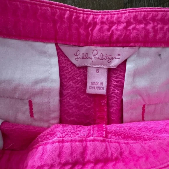 Lilly Pulitzer Hot Pink Quilted Shorts - Picture 3 of 3